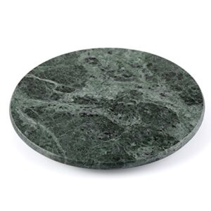 creative home natural green marble lazy susan, 12″ diameter