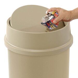 rubbermaid lid for 11 & 22 gallon round waste receptacles, beige