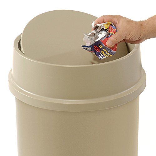 Rubbermaid Lid For 11 & 22 Gallon Round Waste Receptacles, Beige