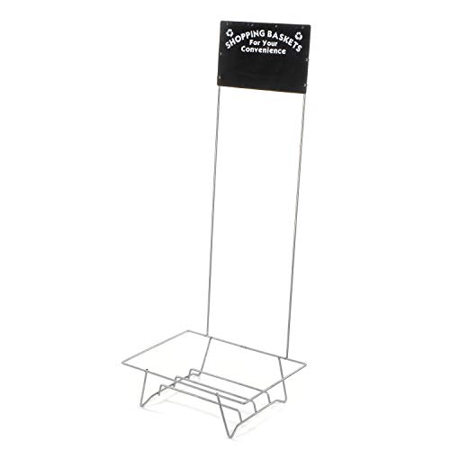 Good L Shopping Basket Stand with Black Sign