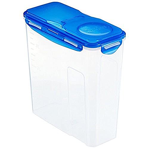 LocknLock Easy Essentials Food lids (flip-top) / Pantry Storage/Airtight containers, BPA Free, top-16.5 Cup-for Cereal, Clear