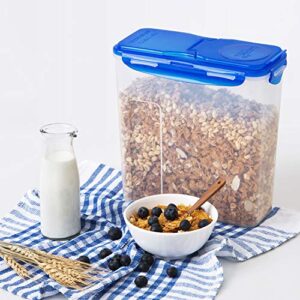 LocknLock Easy Essentials Food lids (flip-top) / Pantry Storage/Airtight containers, BPA Free, top-16.5 Cup-for Cereal, Clear