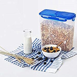 LocknLock Easy Essentials Food lids (flip-top) / Pantry Storage/Airtight containers, BPA Free, top-16.5 Cup-for Cereal, Clear