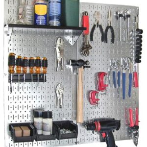 Wall Control 30-WGL-200GVB Galvanized Steel Pegboard Tool Organizer, Galv/Black