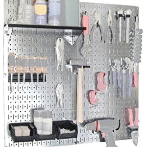 Wall Control 30-WGL-200GVB Galvanized Steel Pegboard Tool Organizer, Galv/Black