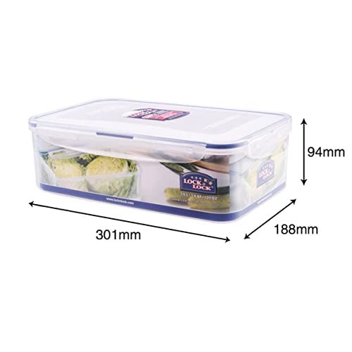 LOCK & LOCK Airtight Rectangular Food Storage Container with Special Drain Tray 121.73-oz / 15.22-cup