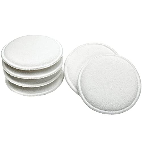 VIKING Cotton Terry Cloth Applicator Pads, Car Wax Applicator, 5 Inch Diameter, Cream, 6 Pack