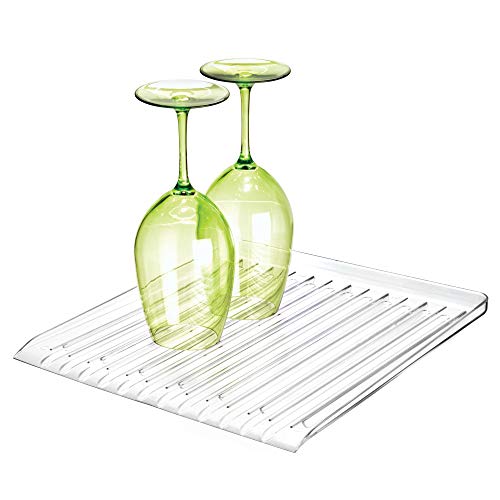 iDesign Forma BPA-Free Plastic Dish Drainer - 12" x 14.25" x 1.5", Clear