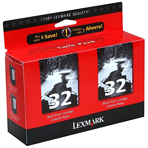 Lexmark #32 Black Print Cartridge Twin Pack 18C0533