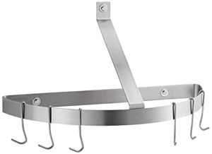 cuisinart chef’s classic half-circle wall-mount pot rack, brushed stainless