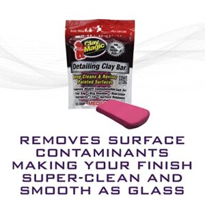 Auto Magic Clay Magic - Red Clay Bar for Glass, Chrome, Fiberglass and More - Medium - 200 Grams