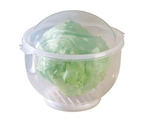 walterdrake lettuce keepertm – lettuce crisper salad keeper container keeps your salads and vegetables crisp and fresh- 7″ x 8″ (brown) (1) (1)