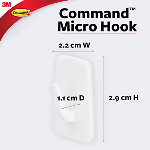 Command 17066 Micro, White, 3-Hooks (17066ES)