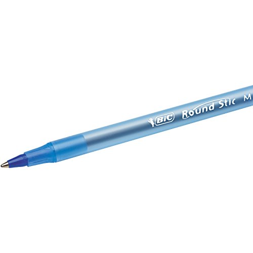 BIC Round Stic Xtra Life Blue Ballpoint Pens, Medium Point (1.0mm), 60-Count Pack of Bulk Pens, Flexible Round Barrel for Writing Comfort, No. 1 Selling Ballpoint Pens