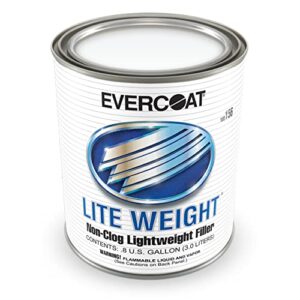 evercoat lite weight body filler – clog-free body filler for aluminum, fiberglass & more – 128 fl oz