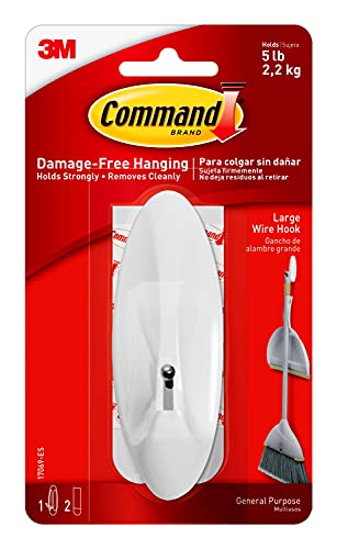 Command 17069 Wire, Large, White, 1-Hook (17069ES)