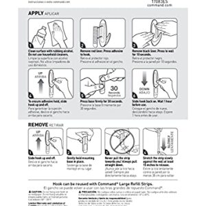 Command 17083 Designer Large Plastic Hook, 1 Hook 2 Strips