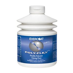 evercoat poly-flex flexible polyester glazing putty for spot filling and skim coating – 30 fl oz