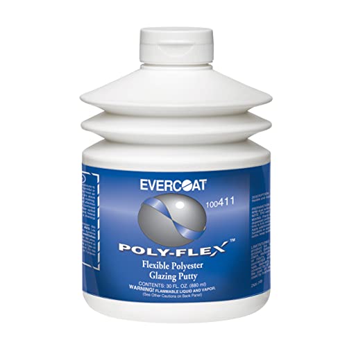 Evercoat Poly-Flex Flexible Polyester Glazing Putty for Spot Filling and Skim Coating - 30 Fl Oz