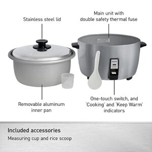 Panasonic Commercial Rice Cooker, Large Capacity 46-Cup (Cooked), 23-Cup (Uncooked) with One-Touch Operation and 8-Hour Keep Warm - SR-42HZP - Silver