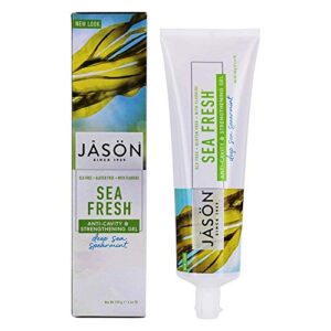 jason natural products sea fresh plus coq10 gel toothpaste, 6 ounce – 6 per case.