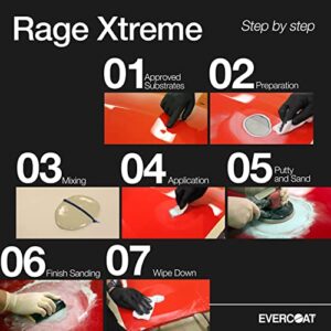 Evercoat Rage Xtreme - High Performance Premium Lightweight Pinhole-Free Body Filler - 128 Fl Oz