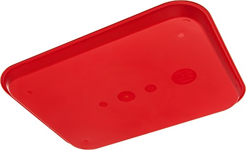 CFS Cafe Plastic Fast Food Tray, 14" x 18", Red, (Pack of 12)