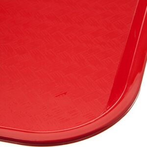 CFS Cafe Plastic Fast Food Tray, 14" x 18", Red, (Pack of 12)