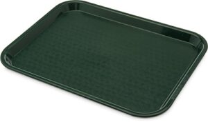 cfs ct101408 cafe standard plastic cafeteria/fast food tray, nsf certified, bpa free, 14″ length x 10″ width, forest green (pack of 24)