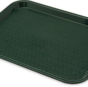 CFS CT101408 Cafe Standard Plastic Cafeteria/Fast Food Tray, NSF Certified, BPA Free, 14" Length x 10" Width, Forest Green (Pack of 24)