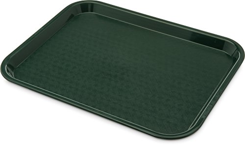 CFS CT101408 Cafe Standard Plastic Cafeteria/Fast Food Tray, NSF Certified, BPA Free, 14" Length x 10" Width, Forest Green (Pack of 24)