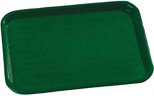 CFS CT101408 Cafe Standard Plastic Cafeteria/Fast Food Tray, NSF Certified, BPA Free, 14" Length x 10" Width, Forest Green (Pack of 24)