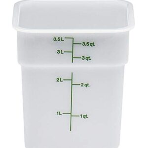 Cambro White Poly 4 Qt Cam-Square Container