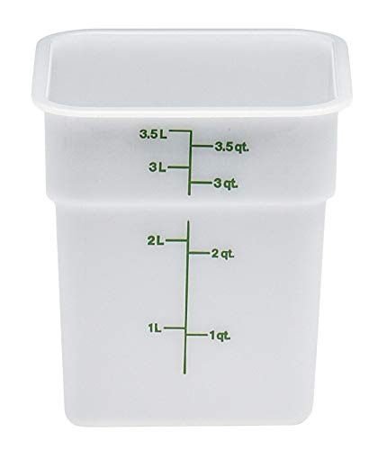 Cambro White Poly 4 Qt Cam-Square Container