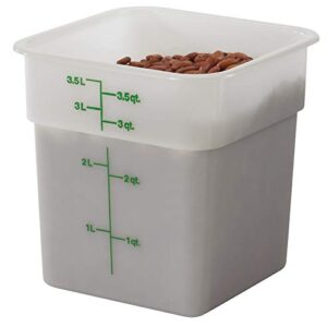 Cambro White Poly 4 Qt Cam-Square Container