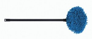 carrand 93210 long chenille microfiber wash mop with 48″ extension pole , black