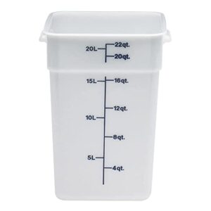 cambro 22sfsp148 white poly 22 qt camsquare food storage container