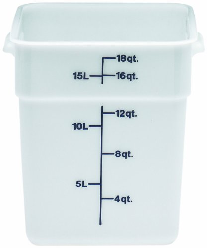 Cambro 18SFSP148 White Poly 18 Qt CamSquare Food Storage Container