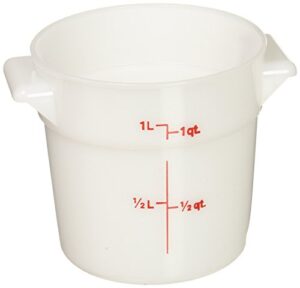 cambro rfs1148 white poly round 1 qt container