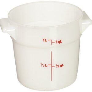 Cambro RFS1148 White Poly Round 1 Qt Container