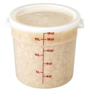 Cambro RFSC12148 White Poly Lid for 12 / 18 / 22 Qt Round Containers(Pack of 6)