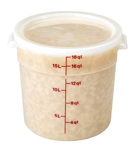 Cambro RFSC12148 White Poly Lid for 12 / 18 / 22 Qt Round Containers(Pack of 6)