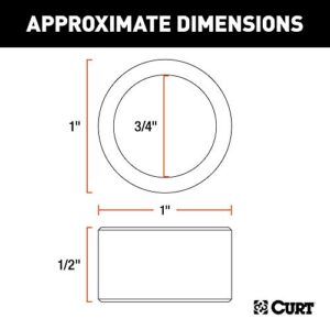 CURT 21101 Trailer Hitch Ball Hole Reducer Bushing, Reduces 1-Inch Diameter to 3/4-Inch Stem