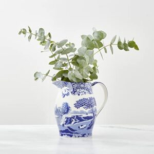 Spode Blue Italian Pitcher | 3.5 Pint Capacity | Home Décor for Mantel or Centerpiece | Use as a Water Jug or Flower Vase | Made of Fine Porcelain | Dishwasher Safe