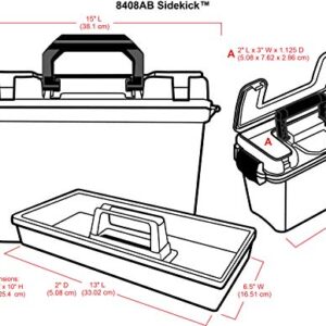 ArtBin 8408AB Sidekick Carrying Case, Portable Art & Craft Organizer with Handle, [1] Plastic Storage Case, Translucent