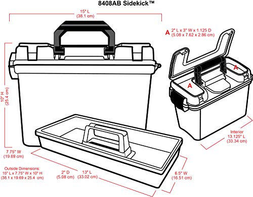 ArtBin 8408AB Sidekick Carrying Case, Portable Art & Craft Organizer with Handle, [1] Plastic Storage Case, Translucent
