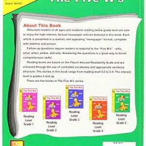 Remedia Publications REM487D Reading Level 5 "The Five W’s Book", 8.5" Wide, 11" Length, 0.1" Height