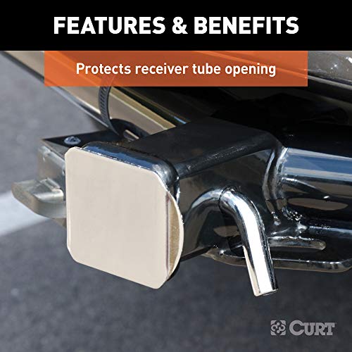 CURT 22170 Chrome Plastic Trailer Hitch Cover, Fits 2-Inch Receiver
