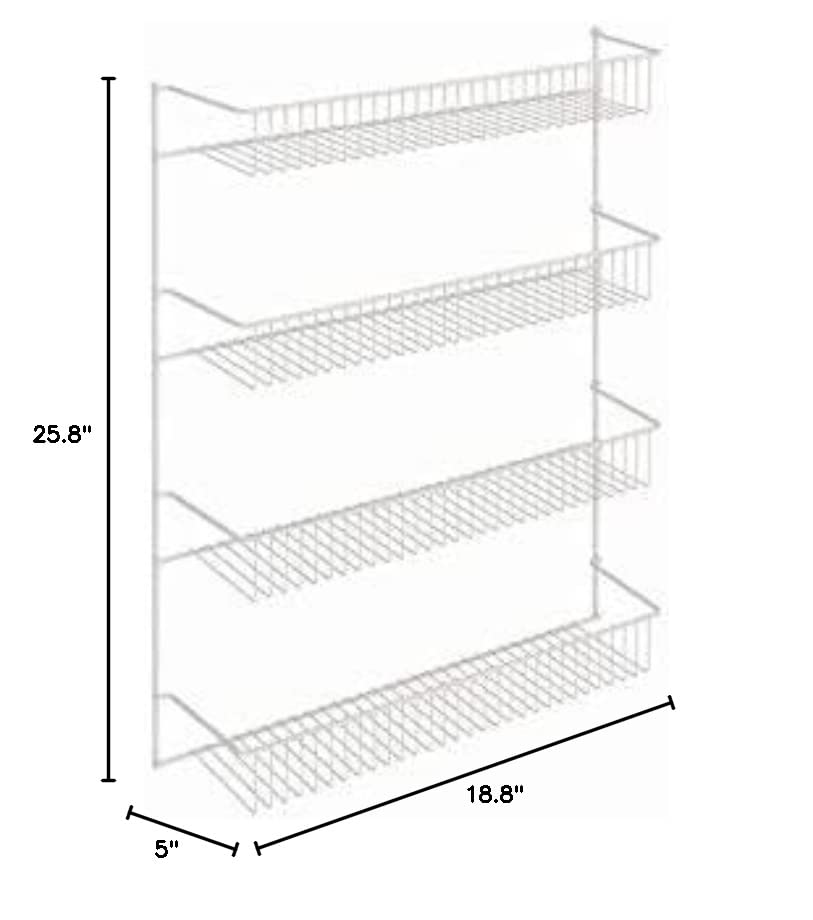 ClosetMaid 8033 4-Tier Wall Rack, 18-Inch Wide