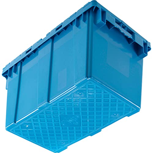 Distribution Container with Hinged Lid 22-3/8x13x13 Blue